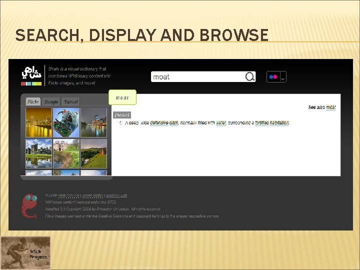 SEARCH, DISPLAY AND BROWSE 