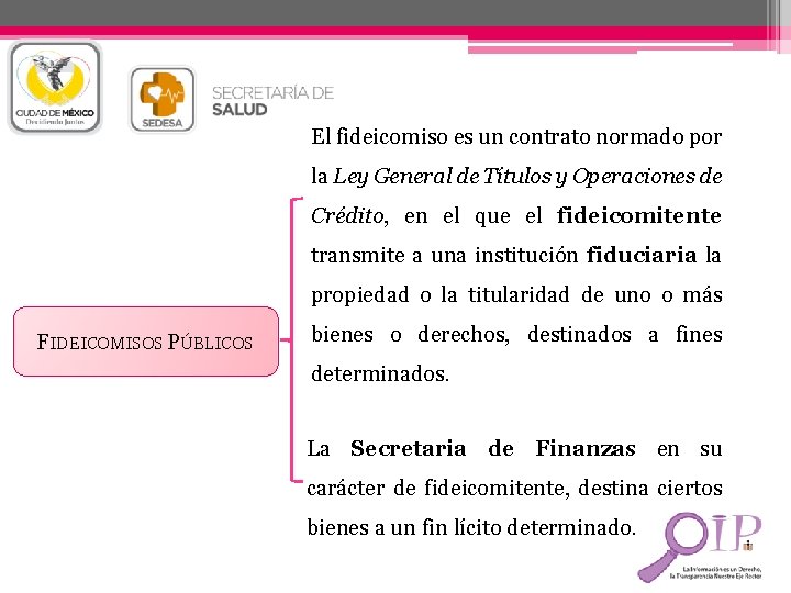 El fideicomiso es un contrato normado por la Ley General de Títulos y Operaciones