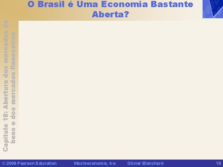 Capítulo 18: Abertura dos mercados de bens e dos mercados financeiros O Brasil é