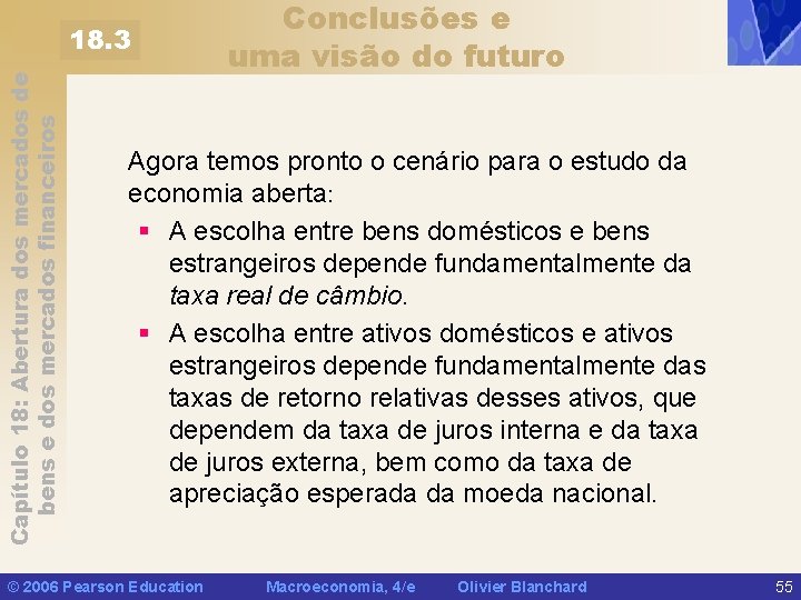 Capítulo 18: Abertura dos mercados de bens e dos mercados financeiros 18. 3 Conclusões