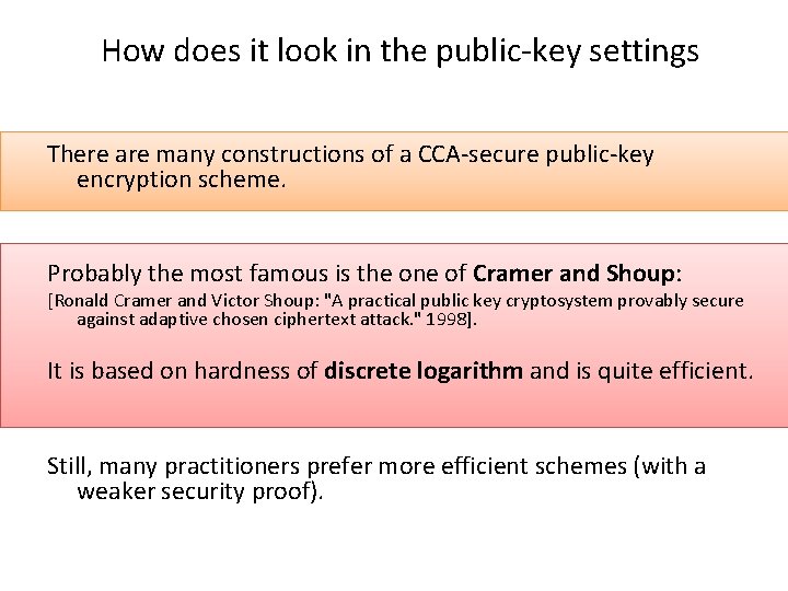 How does it look in the public-key settings There are many constructions of a
