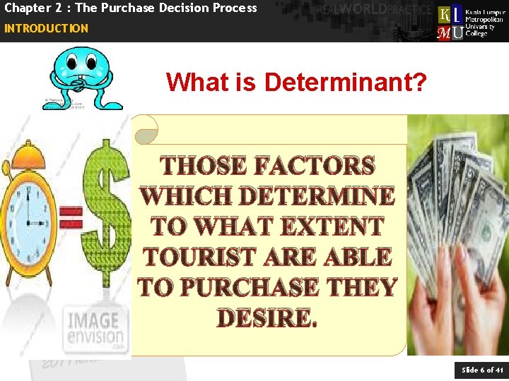Chapter 2 : The Purchase Decision Process INTRODUCTION What is Determinant? THOSE FACTORS WHICH