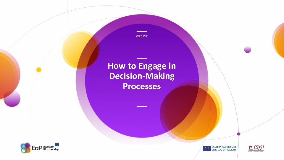 Webinar How to Engage in Decision-Making Processes 