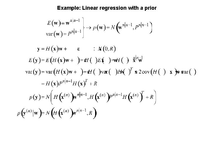 Example: Linear regression with a prior 