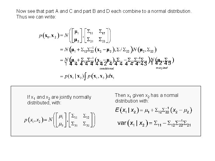 Now see that part A and C and part B and D each combine