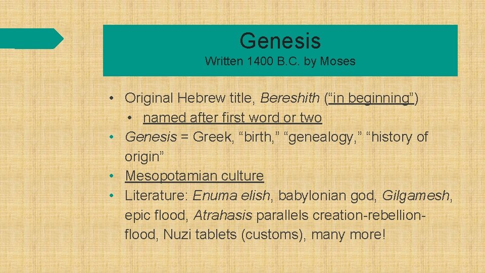 Bible Spans timeline of 2500 B C to