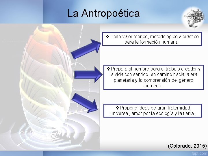 La Antropoética v. Tiene valor teórico, metodológico y práctico para la formación humana. v.