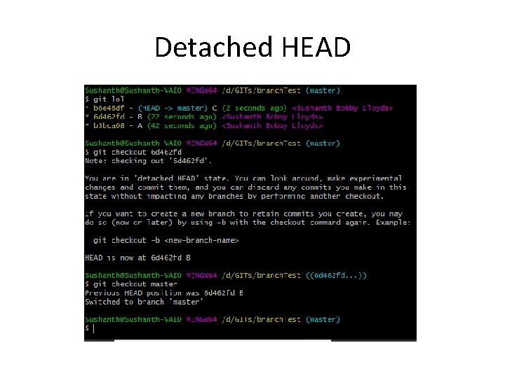 Detached HEAD 