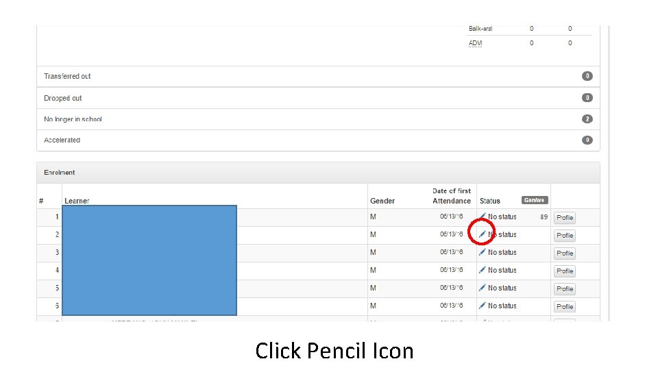 Click Pencil Icon 