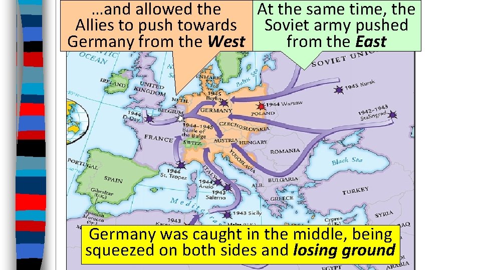 …and allowed the At the same time, the Allies to push towards Soviet army