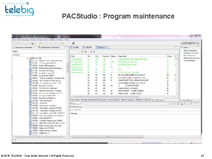 PACStudio : Program maintenance © 2018 TELEBIG - Tous droits réservés / All Rights