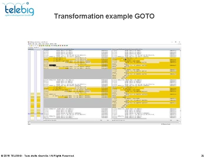Transformation example GOTO © 2018 TELEBIG - Tous droits réservés / All Rights Reserved.