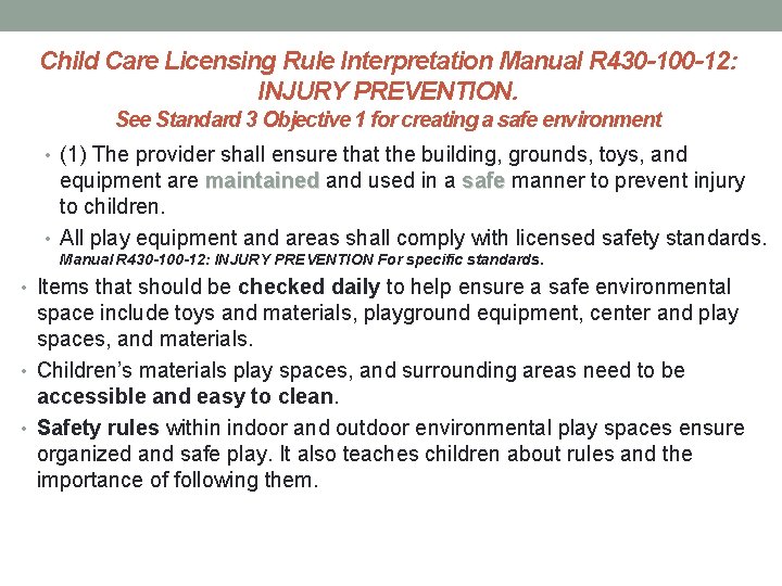 ENVIRONMENT FACILITY AND SPACE PLANNING WB IV objective