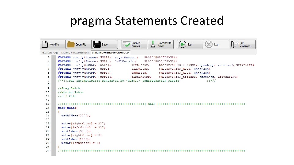 pragma Statements Created 