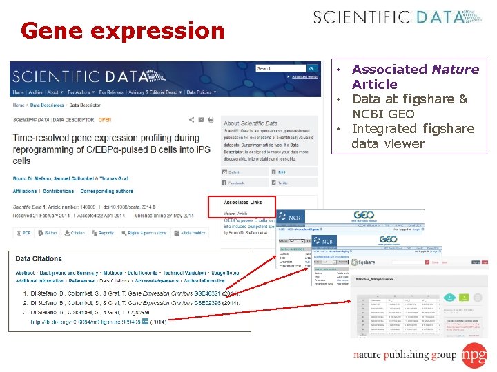Gene expression • Associated Nature Article • Data at figshare & NCBI GEO •