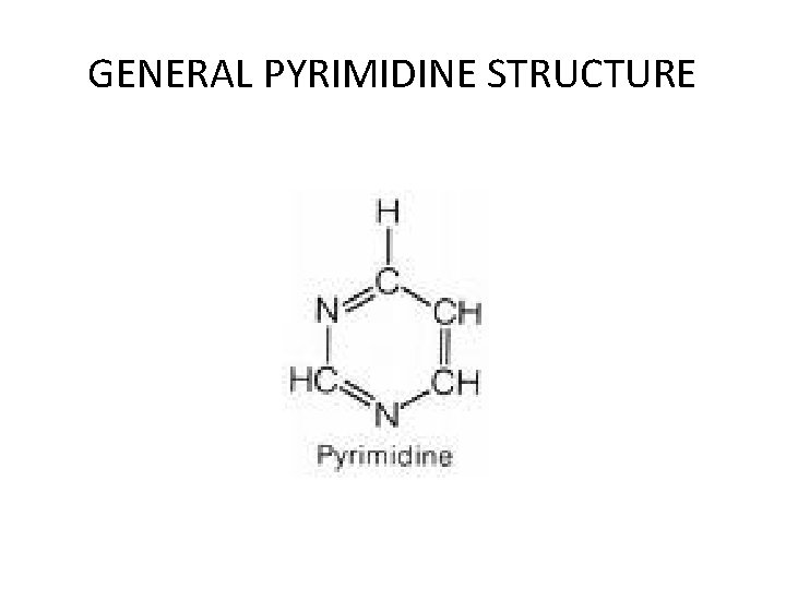 GENERAL PYRIMIDINE STRUCTURE 