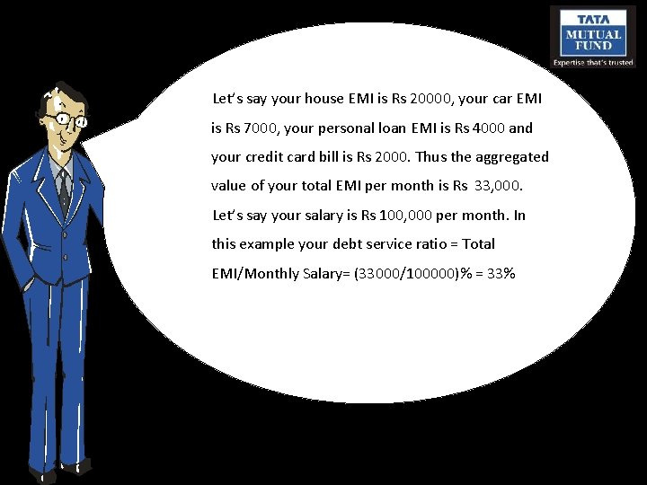 Let’s say your house EMI is Rs 20000, your car EMI is Rs 7000,