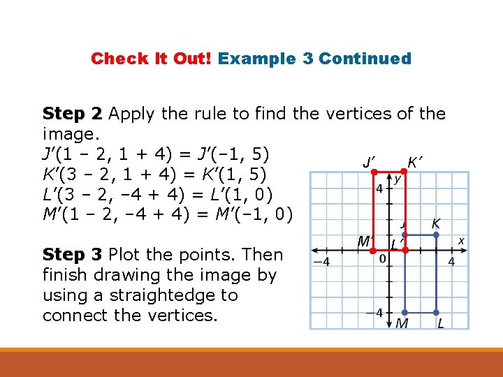 Check It Out! Example 3 Continued Step 2 Apply the rule to find the