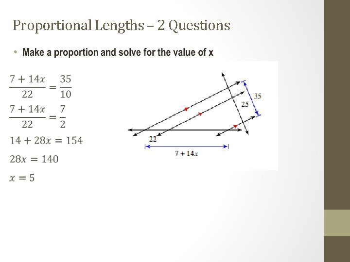 Proportional Lengths – 2 Questions • 