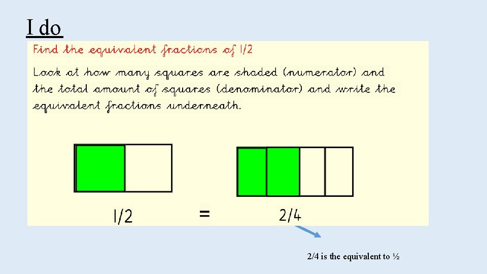 I do 2/4 is the equivalent to ½ 