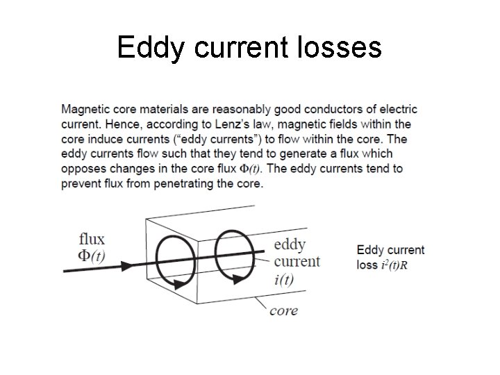 Eddy current losses 