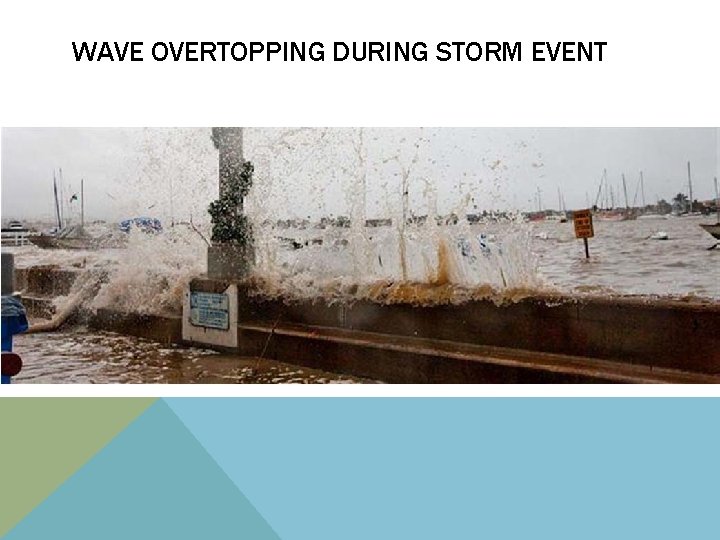 WAVE OVERTOPPING DURING STORM EVENT 