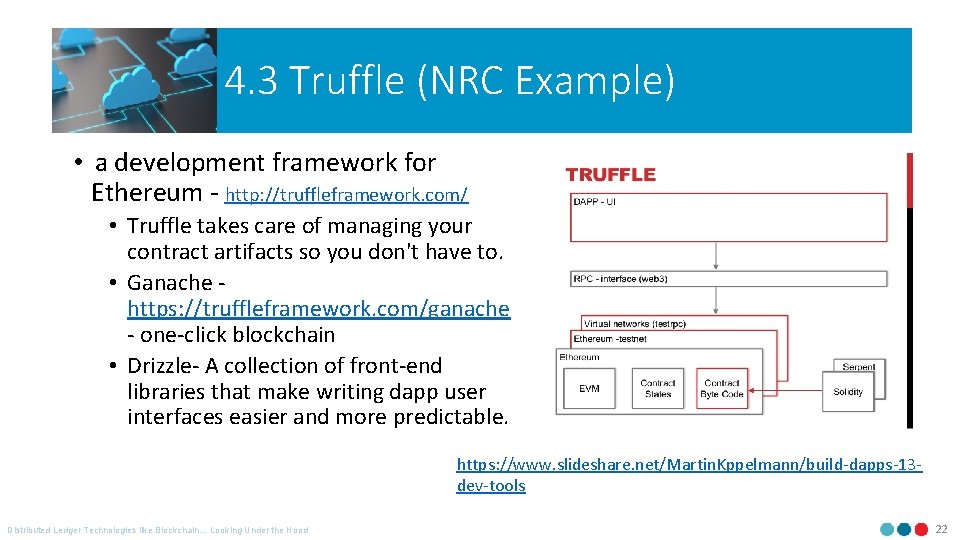 4. 3 Truffle (NRC Example) • a development framework for Ethereum - http: //truffleframework.