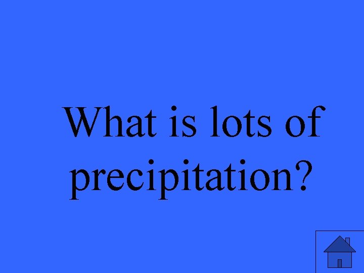 What is lots of precipitation? 