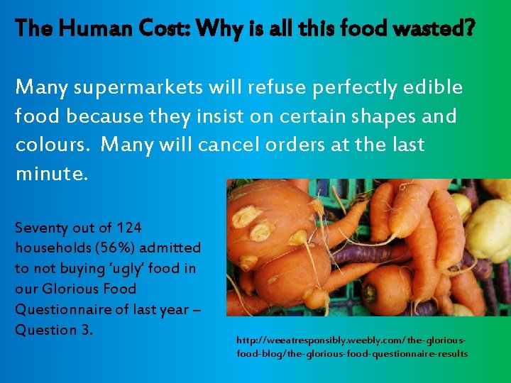 The Human Cost: Why is all this food wasted? Many supermarkets will refuse perfectly