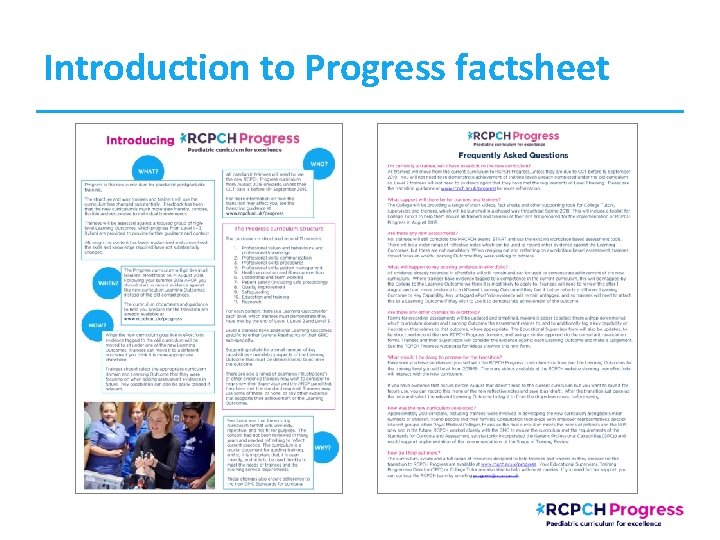 Introduction to Progress factsheet 