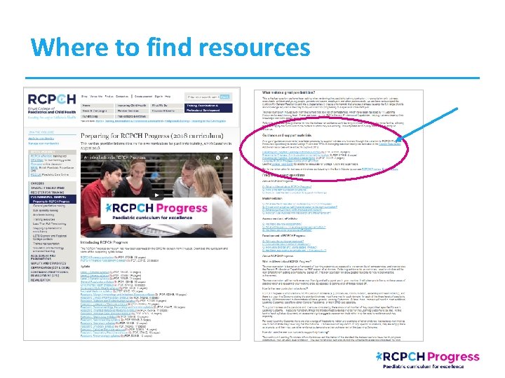 Where to find resources 