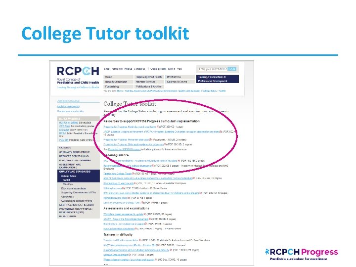 College Tutor toolkit 