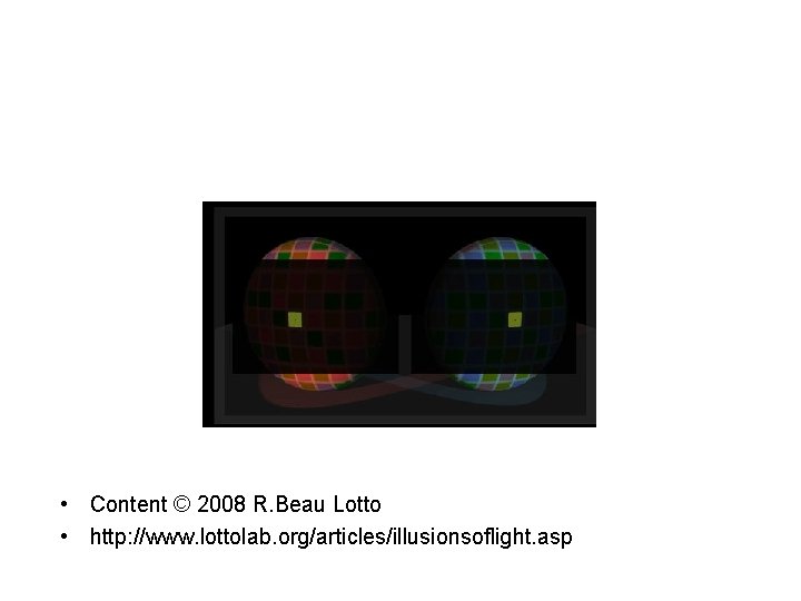  • Content © 2008 R. Beau Lotto • http: //www. lottolab. org/articles/illusionsoflight. asp