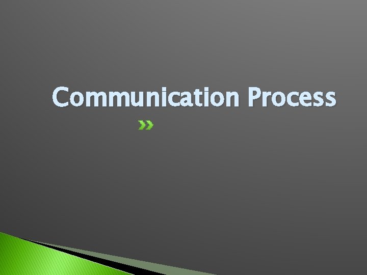 Communication Process 