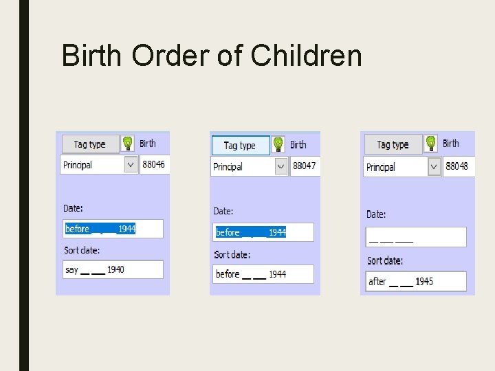 Birth Order of Children 