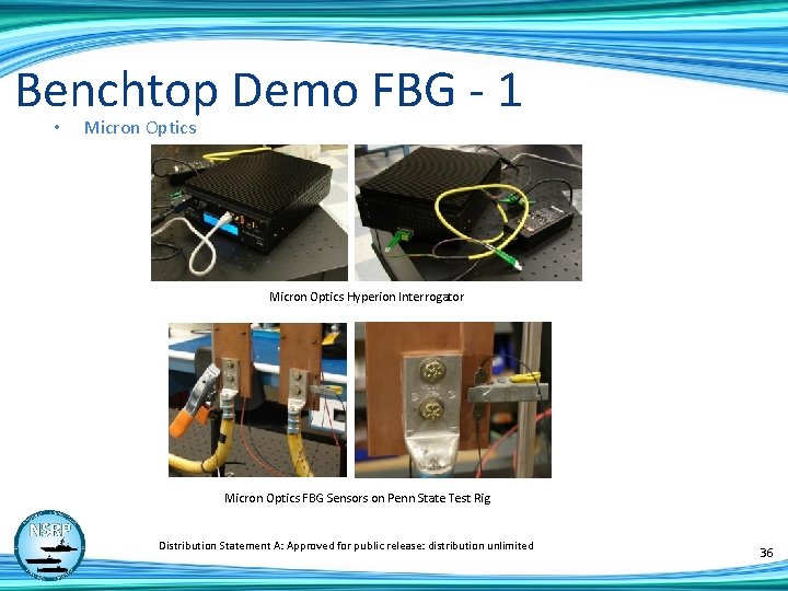 Benchtop Demo FBG - 1 • Micron Optics Hyperion Interrogator Micron Optics FBG Sensors