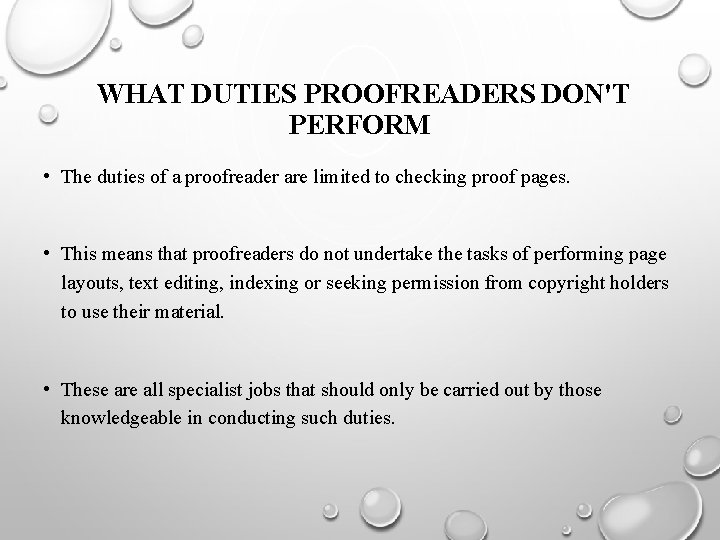 WHAT ARE THE DUTIES OF A PROOFREADER Before