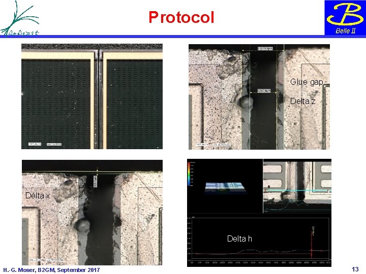 Protocol Glue gap Delta z Delta x Delta h H. -G. Moser, B 2