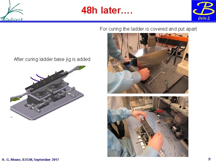 48 h later…. For curing the ladder is covered and put apart After curing