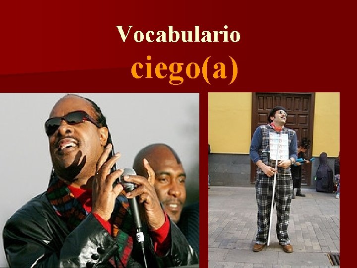 Vocabulario ciego(a) 