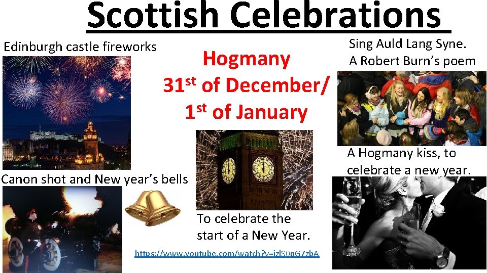 Scottish Celebrations Edinburgh castle fireworks Hogmany 31 st of December/ 1 st of January