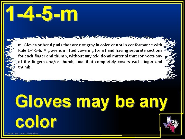 1 -4 -5 -m m. Gloves or hand pads that are not gray in