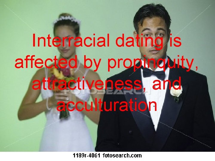 Interracial dating is affected by propinquity, attractiveness, and acculturation 