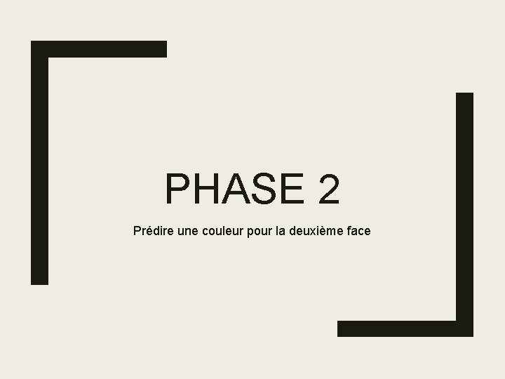 PHASE 2 Prédire une couleur pour la deuxième face 