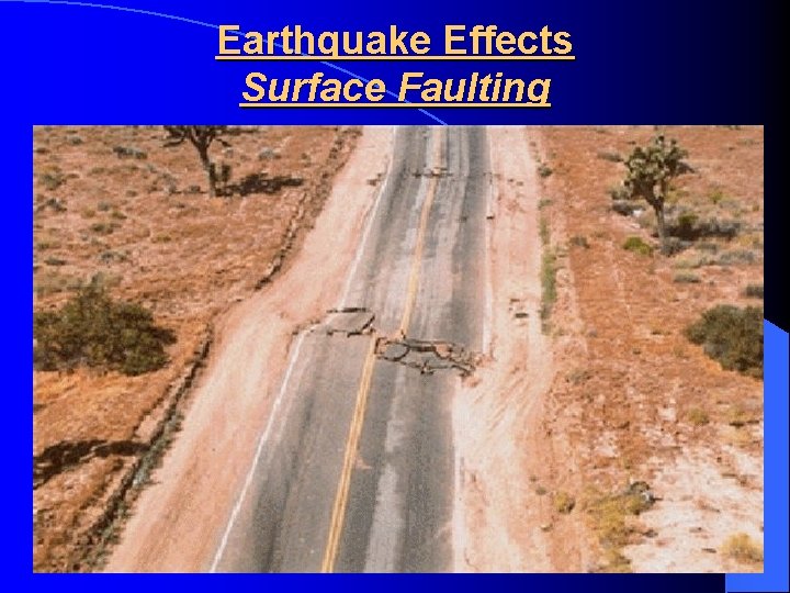 Earthquake Effects Surface Faulting 