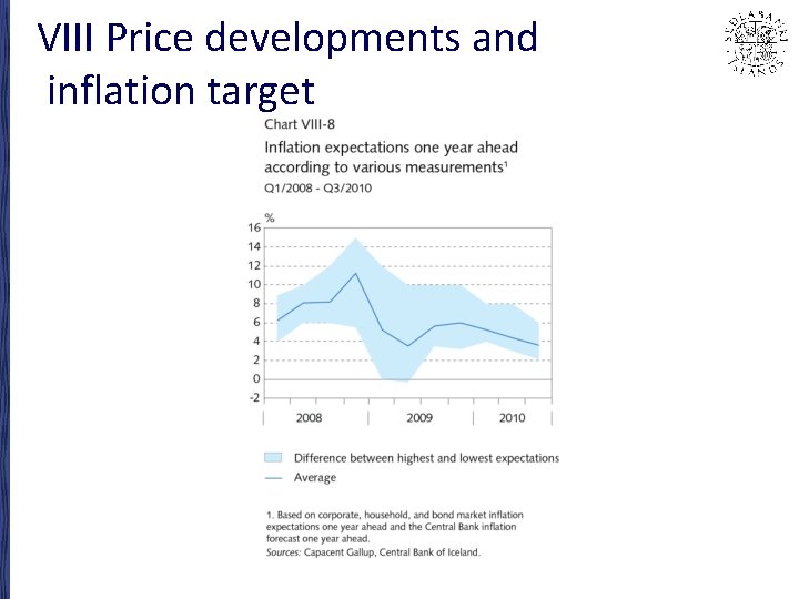 VIII Price developments and inflation target 