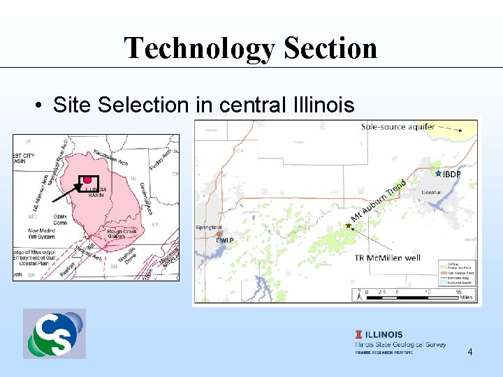 Technology Section • Site Selection in central Illinois 4 