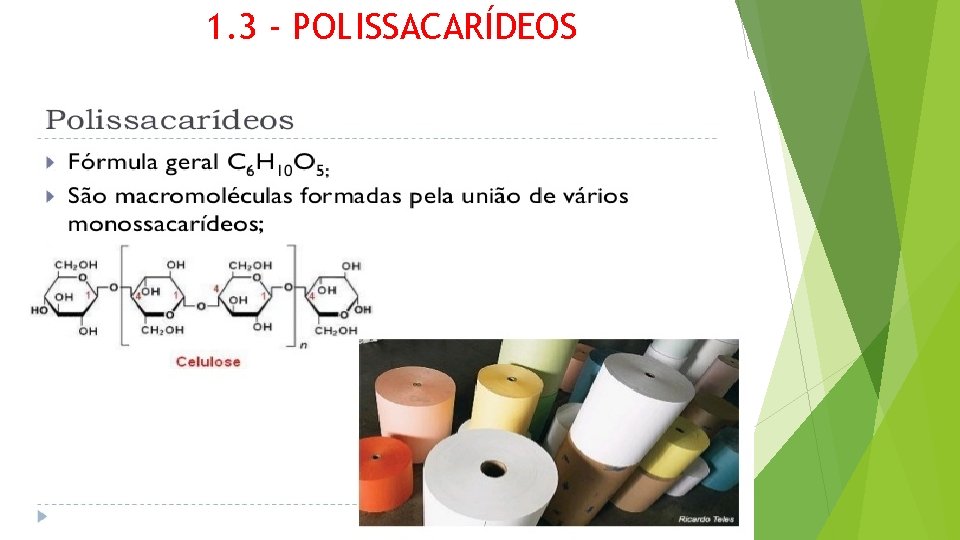 1. 3 - POLISSACARÍDEOS 