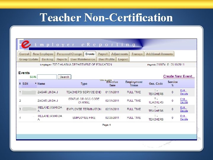 Teacher Non-Certification 