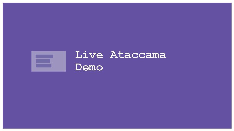 Live Ataccama Demo 